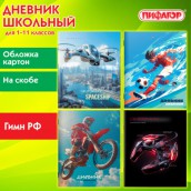 Дневник 1-11 класс 40 л., на скобе, ПИФАГОР, обложка картон, МИКС "Мальчики", 107138