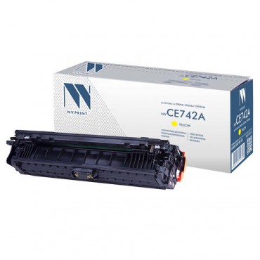 Картридж лазерный NV PRINT (NV-CE742A) для HP CP5220/CP5225/CP5225dn/CP5225n, желтый, ресурс 7300 страниц