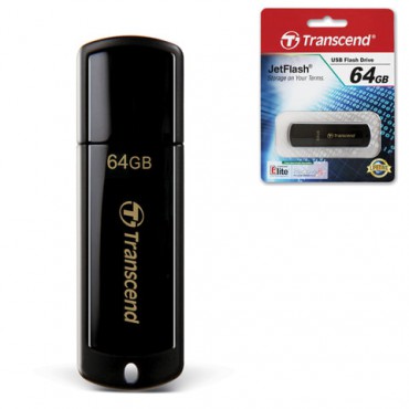 Флеш-диск 64 GB, TRANSCEND Jet Flash 350, USB 2.0, черный, TS64GJF350