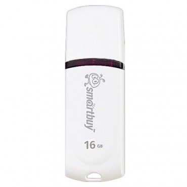 Флеш-диск 16 GB, SMARTBUY Paean, USB 2.0, белый, SB16GBPN-W