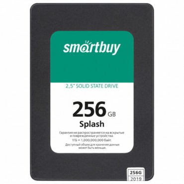 Твердотельный накопитель SSD SMARTBUY Splash 256GB, 2,5", SATA III, черный, SBSSD-256GT-MX902-25S3