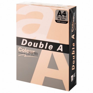 Бумага цветная DOUBLE A, А4, 80 г/м2, 500 л., пастель, светло-оранжевая