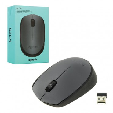 Мышь беспроводная LOGITECH M170, 2 кнопки + 1 колесо-кнопка, оптическая, черная, 910-004642