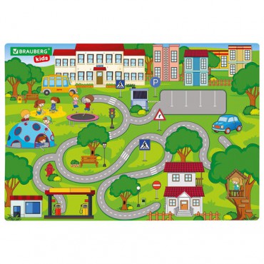 Настольное покрытие BRAUBERG KIDS, А3+, пластик, 46x33 см, "Лабиринт", 273620